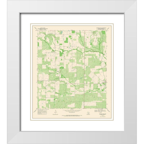 Christine West Texas Quad - USGS 1968 White Modern Wood Framed Art Print with Double Matting by USGS