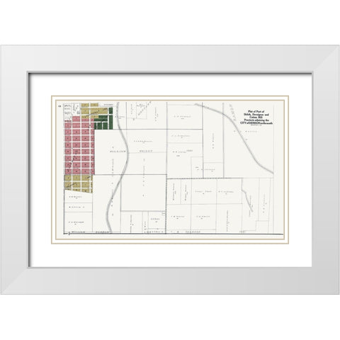 Denison, Shiloh, Devoignes, Cotton Mill Texas White Modern Wood Framed Art Print with Double Matting by Jackson