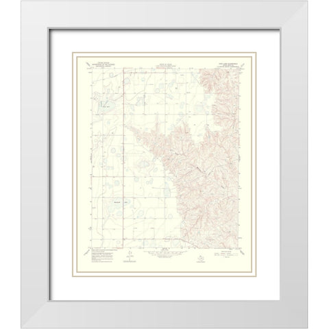 Deep Lake Texas Quad - USGS 1970 White Modern Wood Framed Art Print with Double Matting by USGS