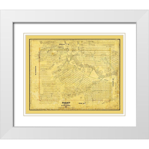 Dimmit County Texas - Arlitt 1876 White Modern Wood Framed Art Print with Double Matting by Arlitt