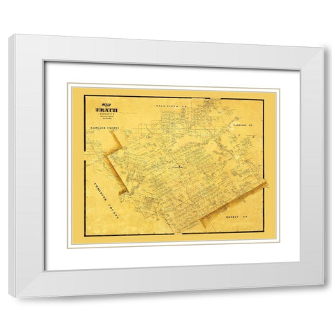Erath County Texas - Martin 1856 White Modern Wood Framed Art Print with Double Matting by Martin