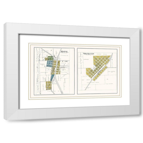 Howe, Dorchester Texas Landowner - Jackson 1908 White Modern Wood Framed Art Print with Double Matting by Jackson