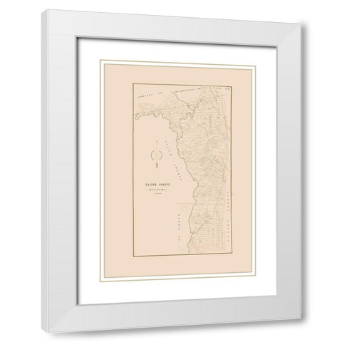 Jasper County Texas - 1898 White Modern Wood Framed Art Print with Double Matting by Unknown