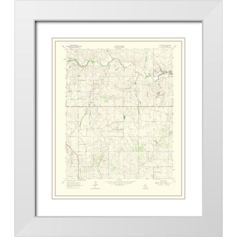 Kelton Northwest Texas Quad - USGS 1965 White Modern Wood Framed Art Print with Double Matting by USGS