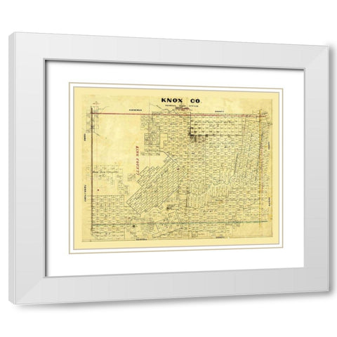 Knox County Texas - Wise 1875  White Modern Wood Framed Art Print with Double Matting by Wise