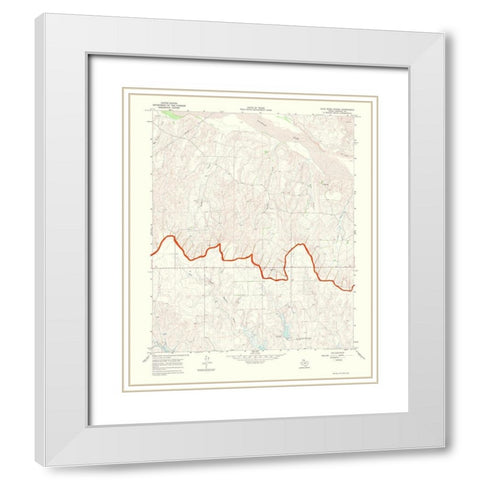 Blue Ridge Panhandle Texas Quad - USGS 1969 White Modern Wood Framed Art Print with Double Matting by USGS