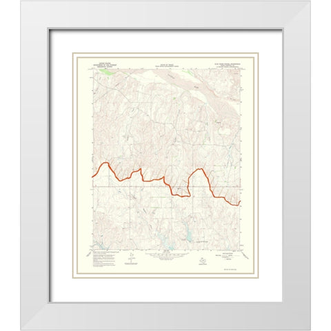 Blue Ridge Panhandle Texas Quad - USGS 1969 White Modern Wood Framed Art Print with Double Matting by USGS