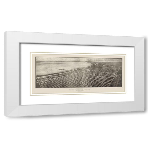 Port Arthur Texas - Glover 1912 White Modern Wood Framed Art Print with Double Matting by Glover