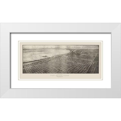 Port Arthur Texas - Glover 1912 White Modern Wood Framed Art Print with Double Matting by Glover