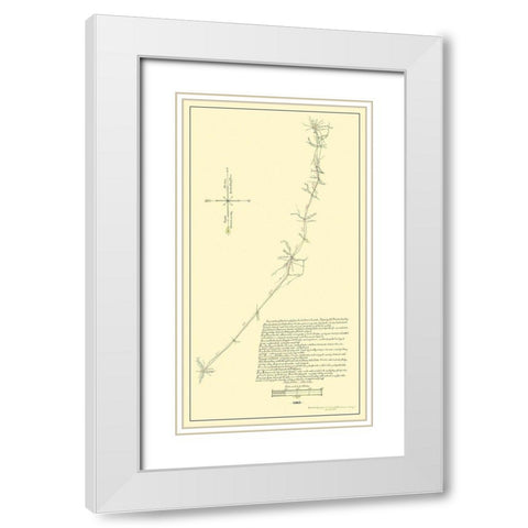 San Antonio To Laredo - 1865 White Modern Wood Framed Art Print with Double Matting by Roessler