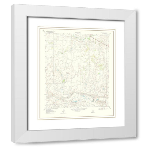 Spring Creek Texas Quad - USGS 1973 White Modern Wood Framed Art Print with Double Matting by USGS