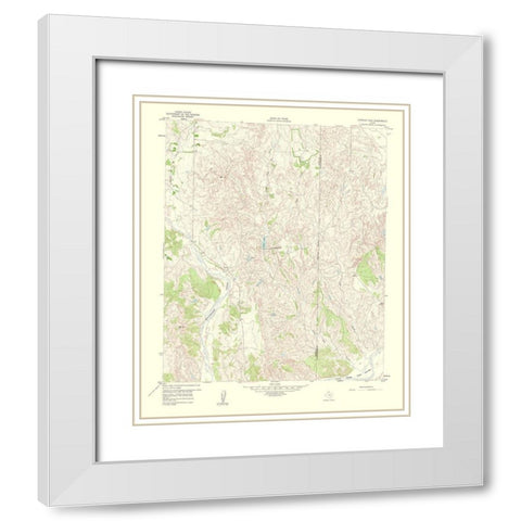 Spencer Lake Texas Quad - USGS 1960 White Modern Wood Framed Art Print with Double Matting by USGS