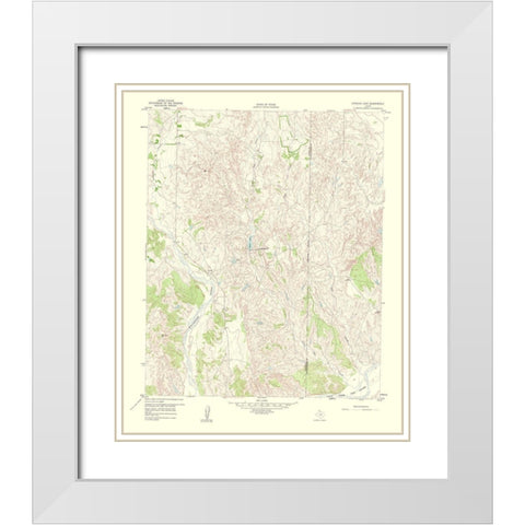 Spencer Lake Texas Quad - USGS 1960 White Modern Wood Framed Art Print with Double Matting by USGS