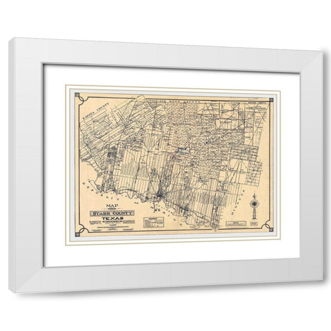 Starr County Texas - May 1935  White Modern Wood Framed Art Print with Double Matting by May