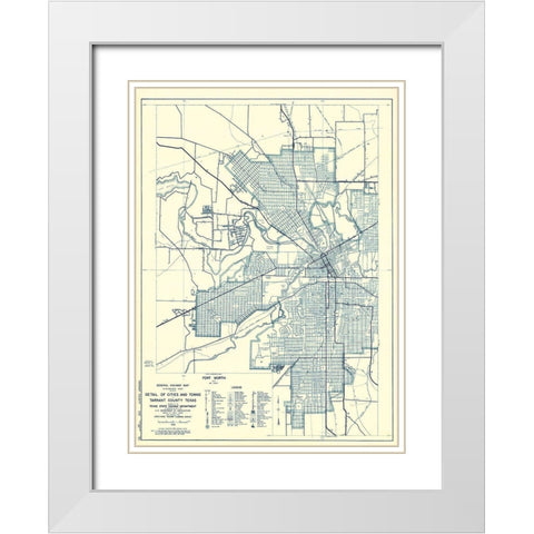 Taylor Ranch Texas Quad - USGS 1969 White Modern Wood Framed Art Print with Double Matting by USGS