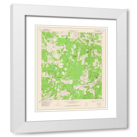 Todd City Texas Quad - USGS 1982 White Modern Wood Framed Art Print with Double Matting by USGS