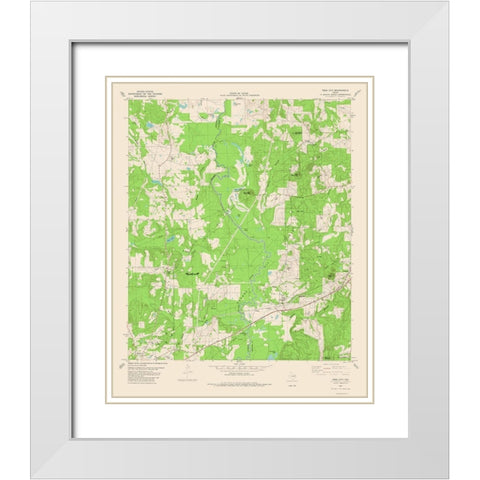 Todd City Texas Quad - USGS 1982 White Modern Wood Framed Art Print with Double Matting by USGS