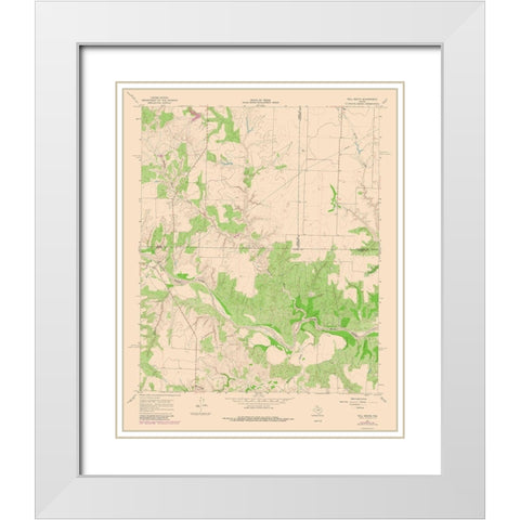 Tell South Texas Quad - USGS 1967 White Modern Wood Framed Art Print with Double Matting by USGS