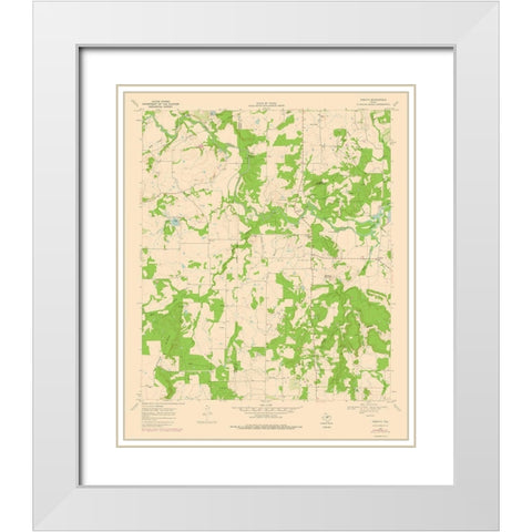 Thrifty Texas Quad - USGS 1969 White Modern Wood Framed Art Print with Double Matting by USGS