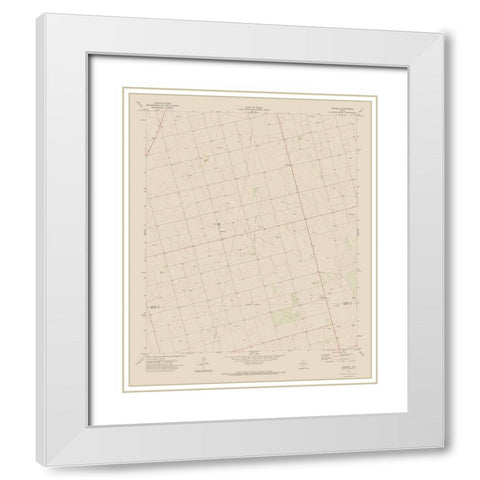 Tenmile Texas Quad - USGS 1970 White Modern Wood Framed Art Print with Double Matting by USGS