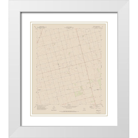 Tenmile Texas Quad - USGS 1970 White Modern Wood Framed Art Print with Double Matting by USGS
