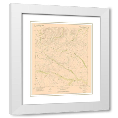 Two Mill Draw East Texas Quad - USGS 1973 White Modern Wood Framed Art Print with Double Matting by USGS