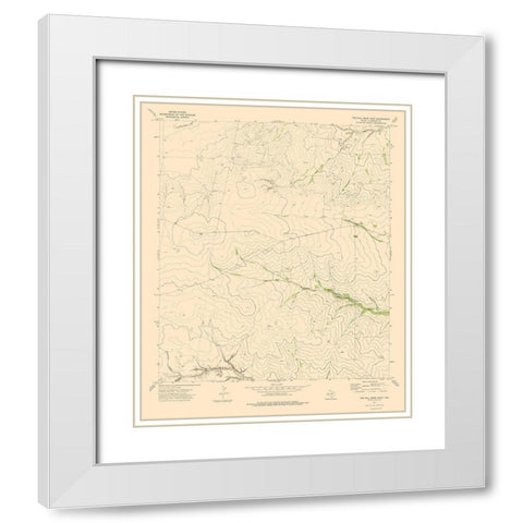 Two Mill Draw West Texas Quad - USGS 1973 White Modern Wood Framed Art Print with Double Matting by USGS