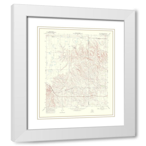 Tody School Texas Quad - USGS 1970 White Modern Wood Framed Art Print with Double Matting by USGS