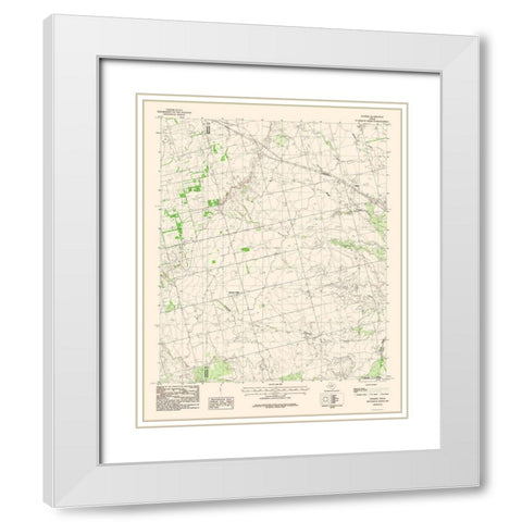 Tolbert Texas Quad - USGS 198 White Modern Wood Framed Art Print with Double Matting by USGS