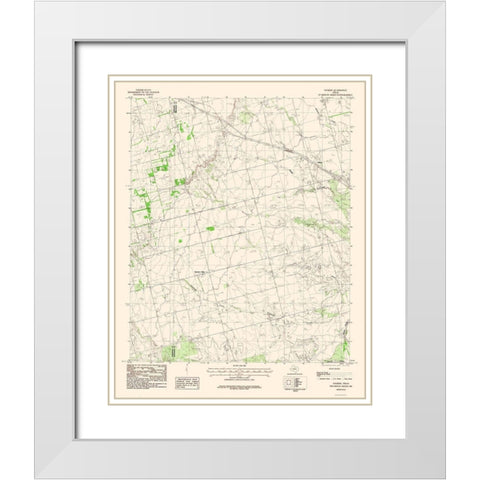 Tolbert Texas Quad - USGS 198 White Modern Wood Framed Art Print with Double Matting by USGS