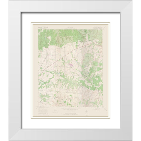 Tampico Siding Texas Quad - USGS 1967 White Modern Wood Framed Art Print with Double Matting by USGS