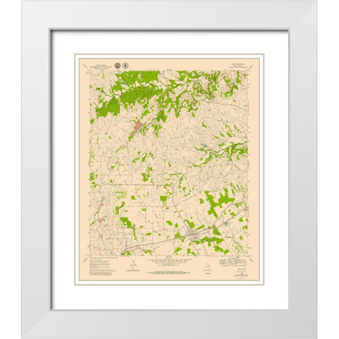 Tolar Texas Quad - USGS 1979 White Modern Wood Framed Art Print with Double Matting by USGS