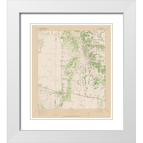 Talpa Texas Quad - USGS 1967 White Modern Wood Framed Art Print with Double Matting by USGS