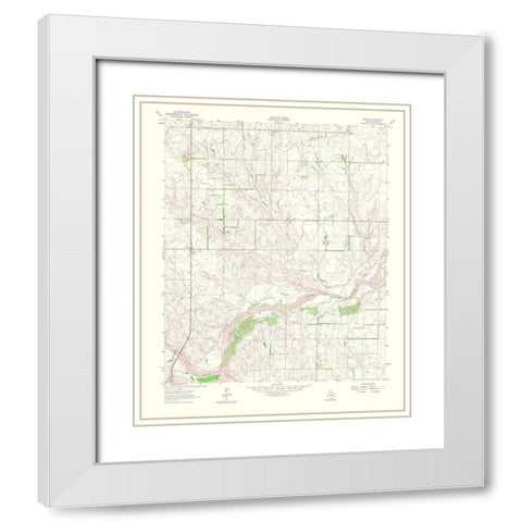 Twitty Texas Quad - USGS 1965 White Modern Wood Framed Art Print with Double Matting by USGS