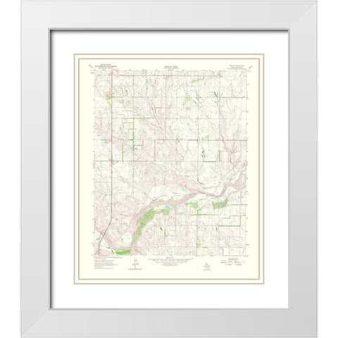 Twitty Texas Quad - USGS 1965 White Modern Wood Framed Art Print with Double Matting by USGS