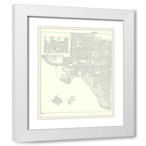 Texas West Texas Quad - USGS 1975 White Modern Wood Framed Art Print with Double Matting by USGS