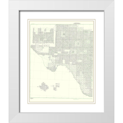 Texas West Texas Quad - USGS 1975 White Modern Wood Framed Art Print with Double Matting by USGS