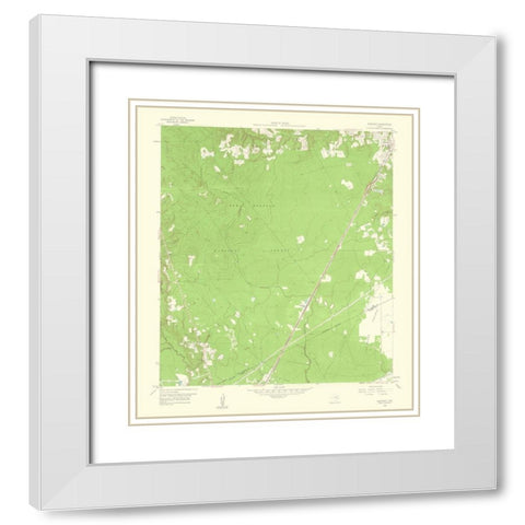 Westcott Texas Quad - USGS 1959 White Modern Wood Framed Art Print with Double Matting by USGS