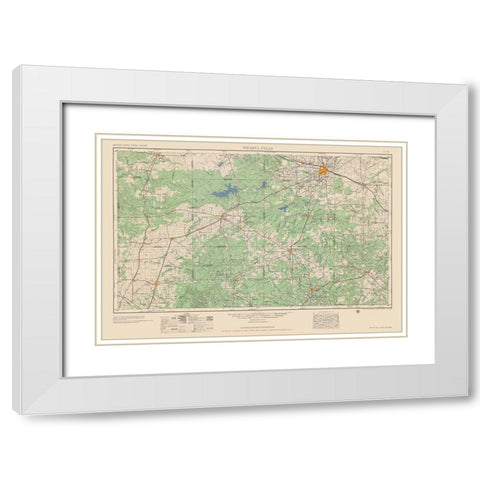 Wichita Falls Texas Quad - USGS 1954 White Modern Wood Framed Art Print with Double Matting by USGS