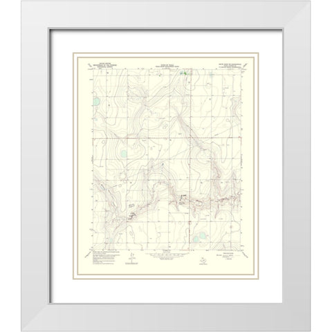 White Deer Southwest Texas Quad - USGS 1967 White Modern Wood Framed Art Print with Double Matting by USGS