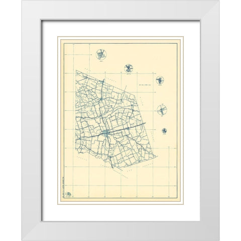 Williamson Texas 2 of 2 - Highway Dept 1936 White Modern Wood Framed Art Print with Double Matting by Highway Dept
