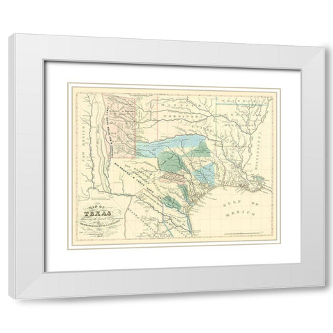 Texas Grants by Colorado and Red River Land Co White Modern Wood Framed Art Print with Double Matting by Land Co