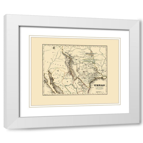 Texas Republic - Meyer 1846 White Modern Wood Framed Art Print with Double Matting by Meyer