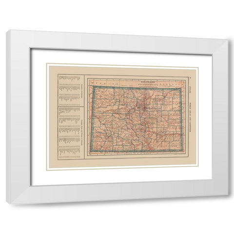 Colorado - Reynold 1921 White Modern Wood Framed Art Print with Double Matting by Reynold