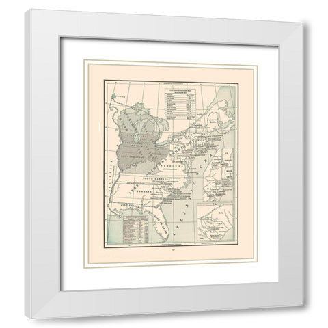 Constitution Ratification - Cram 1892 White Modern Wood Framed Art Print with Double Matting by Cram