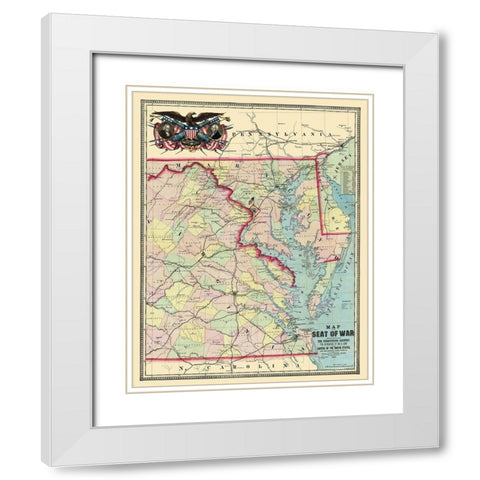 Eastern United States Approaches Military Posts Ft White Modern Wood Framed Art Print with Double Matting by Monk