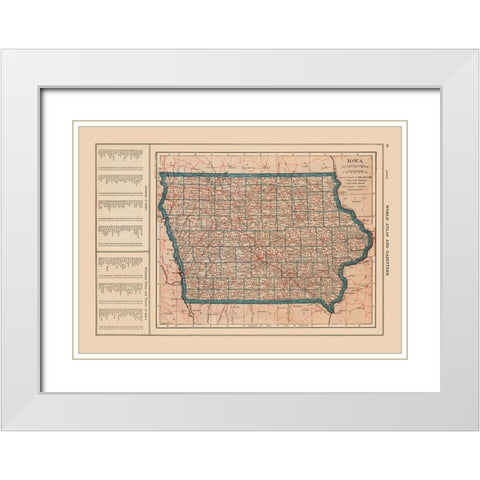 Iowa - Reynold 1921 White Modern Wood Framed Art Print with Double Matting by Reynold