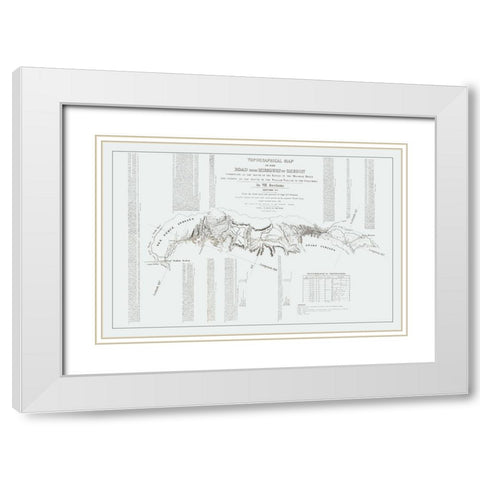 Missouri to Oregon Trail - Preuss 1846 White Modern Wood Framed Art Print with Double Matting by Preuss