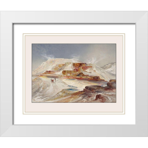 Yellowstone National Park Wyoming - Gardnier 1875 White Modern Wood Framed Art Print with Double Matting by Gardnier