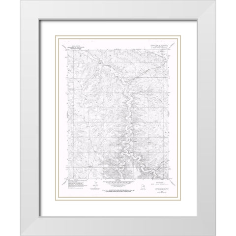 Agency Draw Utah Quad - USGS 1966 White Modern Wood Framed Art Print with Double Matting by USGS